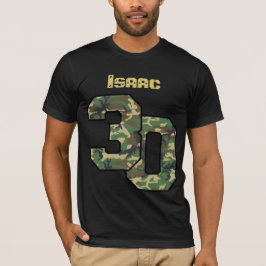 Camiseta trigésimo Nombre de encargo V034 del camuflaje del