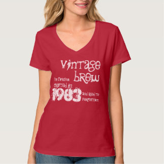 Camiseta trigésimo Regalo 1983 del Brew del vintage del
