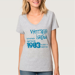 Camiseta trigésimo Regalo 1983 del Brew del vintage del