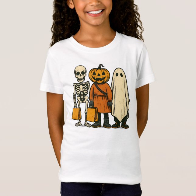 Camiseta Trigo de Halloween o equipo de tratantes (Anverso)