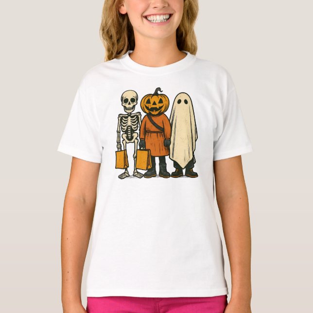 Camiseta Trigo de Halloween o equipo de tratantes (Anverso)