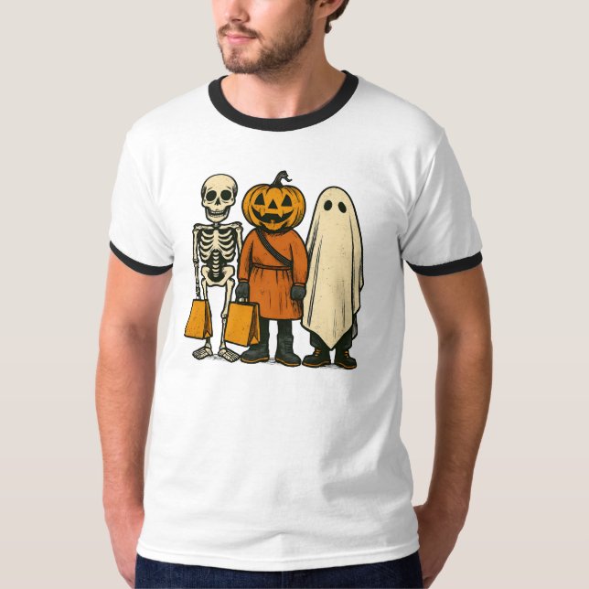 Camiseta Trigo de Halloween o equipo de tratantes (Anverso)