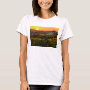 Camiseta Trigo de la agricultura de la puesta del sol