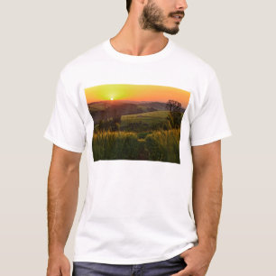 Camiseta Trigo de la agricultura de la puesta del sol