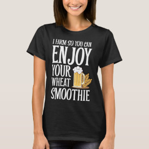 Camiseta Trigo Smoothie Orgulloso Agricultores Locales Homb
