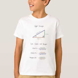 Camiseta Trigonometría Educativa Tangente Sine Cosine