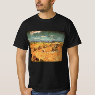 Camiseta Trigos apilados con segador de Vincent van Gogh
