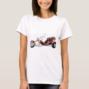 Camiseta trike rojo de la motocicleta