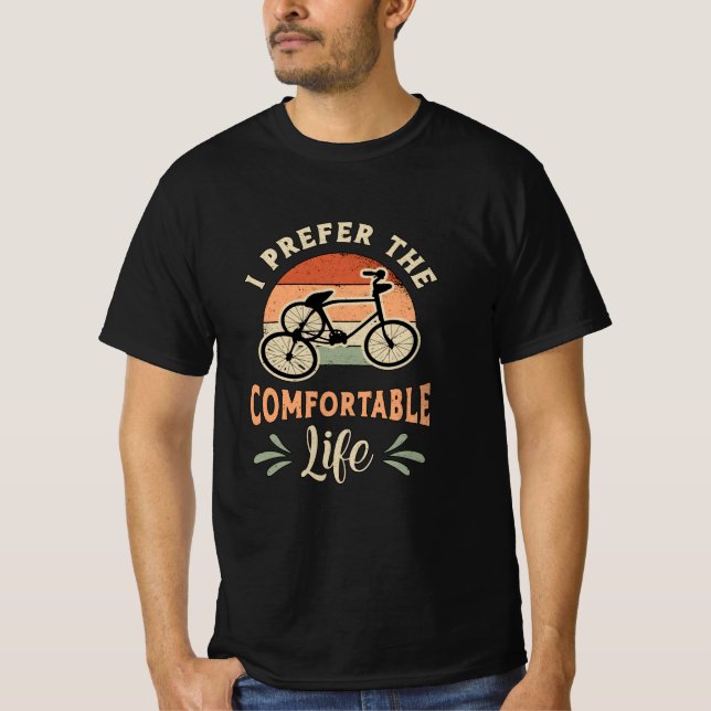 Camiseta Triker En Bicicleta Prefiero La Viñeta Cómoda (Anverso)