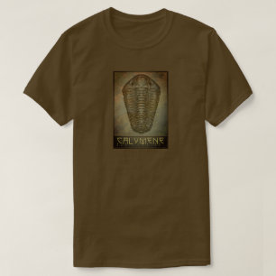 Camiseta Trilobita de Calymene de moda paleo en Sepia