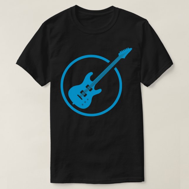 Camiseta Trimezcla azul de guitarra (Diseño del anverso)