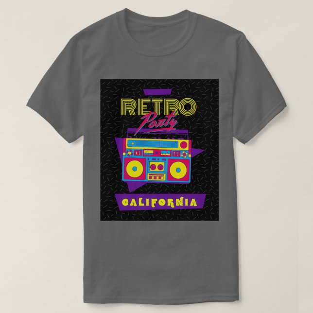Camiseta Trimezcla de fiesta retro (Diseño del anverso)