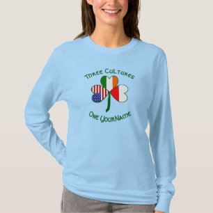 Camiseta Trinacria Irlandés Americano Personalizado de Tréb