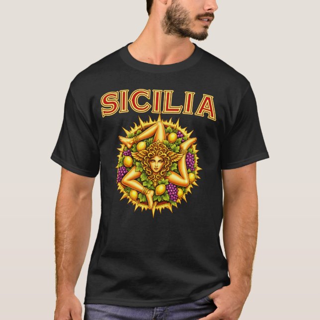 Camiseta Trinacria siciliana (Anverso)