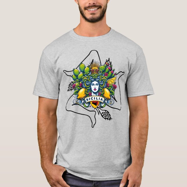 Camiseta Trinacria siciliana (Anverso)