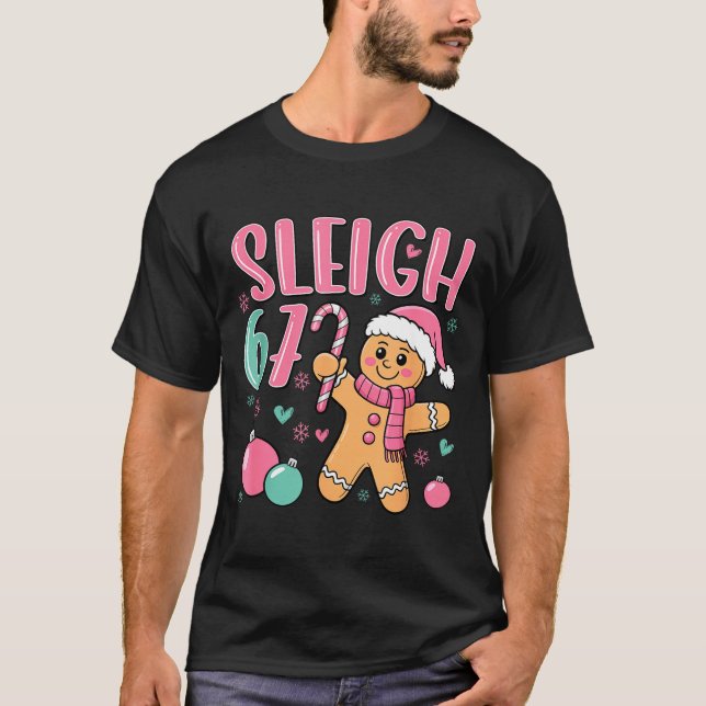 Camiseta Trineo 67 Jengibre Navidad Seis Siete Meme Viral (Anverso)