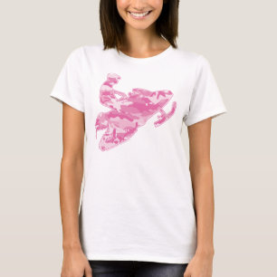 Camiseta Trineo de camuflaje en rosa