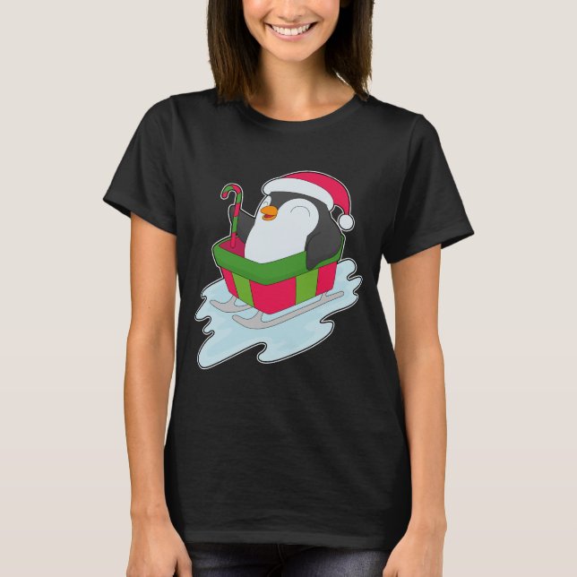 Camiseta Trineo de Navidad de Pingüino (Anverso)