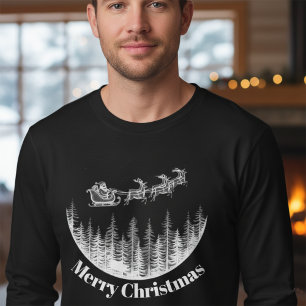 Camiseta Trineo de Santa Vintage Navidad