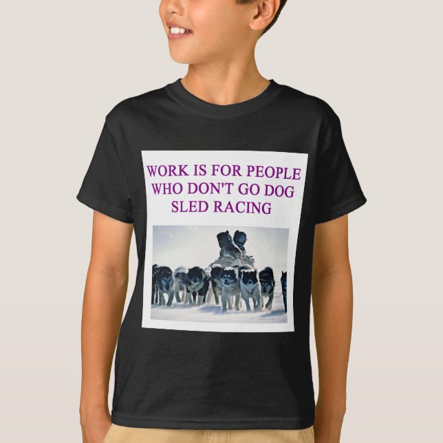 Camiseta trineo del perro que compite con al amante del (Anverso)