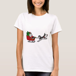 Camiseta Trineo divertido del navidad con la tracción