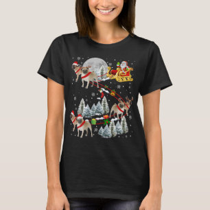 Camiseta Trineo Pug Navidad Trineo Navidad Santa Perro