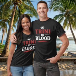 Camiseta TRINI por SANGRE - TEXTO ROJO y BLANCO