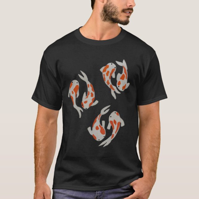 Camiseta Trinidad de peces koi (Anverso)