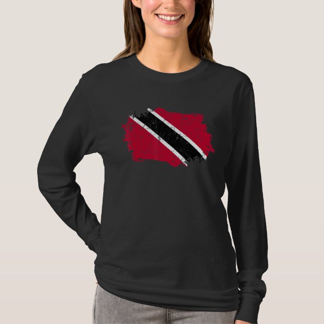 Camiseta Trinidad Tobago Flag Grunge Country Flag Trinidad  (Anverso)