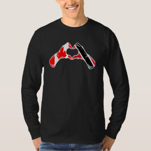 Camiseta Trinidad y Tobago Canadá Bandera Mezcla de Corazón