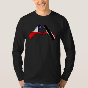 Camiseta Trinidad y Tobago Chile Bandera Mezcla de Corazón 