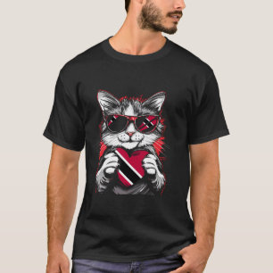 Camiseta Trinidad y Tobago Corazón Trinitense Gato Tobagoni