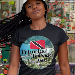 Camiseta "Trinidad y Tobago Este. Playa Con Bandera De 1962