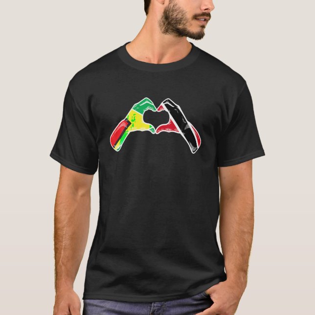 Camiseta Trinidad Y Tobago Guyana Bandera Mezcla De Herenci (Anverso)