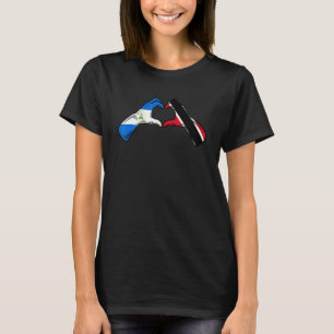 Camiseta Trinidad y Tobago Nicaragua Bandera Mezcla Corazón