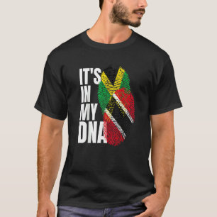 Camiseta Trinitense Plus Jamaican Mezcla de Bandera de ADN