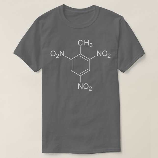 Camiseta Trinitrotolueno TNT Estructura Química (Diseño del anverso)