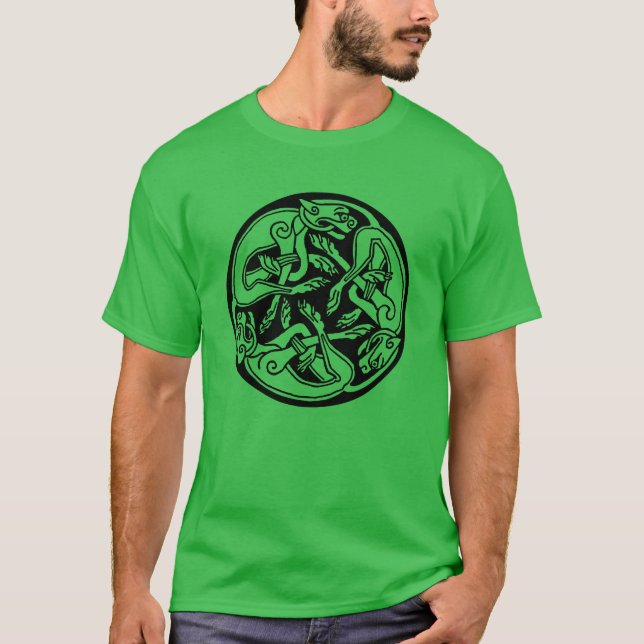 Camiseta Trinity celta Perro arte gráfico irlandés (Anverso)