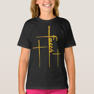 Camiseta Trinity Cross Christian Faith Niños Chicas