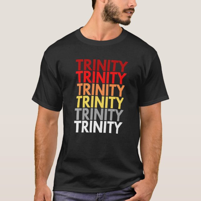 Camiseta Trinity Inspirador Christian Words Colorful Tri (Anverso)