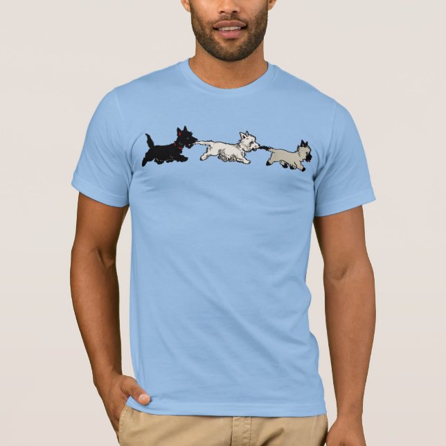 Camiseta Trío Antiguo de Perros Terrier (Anverso)