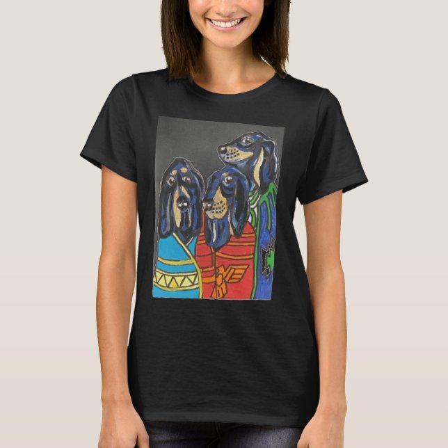 Camiseta Trio Coon Dogs in Native American Blankets (Anverso)