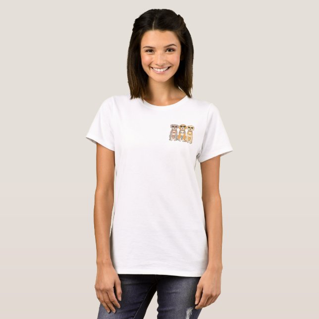 Camiseta Trío de Bikini Beach Barkers con Actitud (Anverso completo)