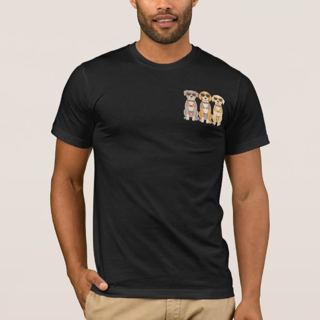 Camiseta Trío de bikinis Beach Barkers con actitud (Anverso)
