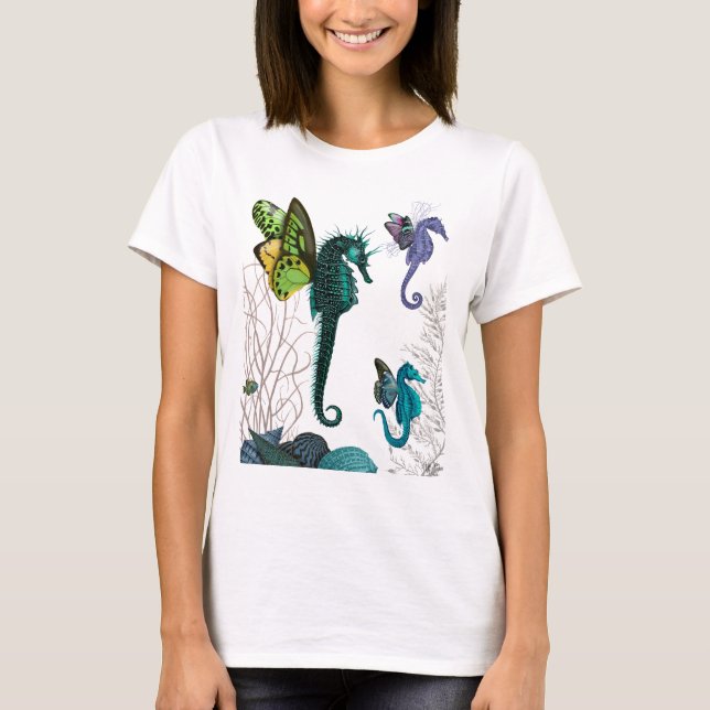 Camiseta Trio de caballito de mar con alas (Anverso)