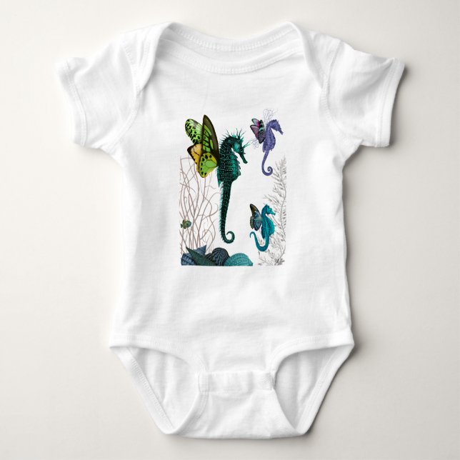 Camiseta Trio de caballito de mar con alas (Anverso)