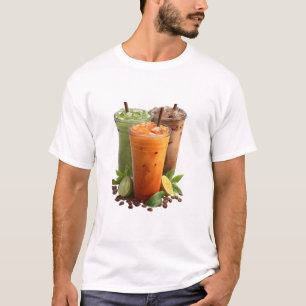 Camiseta Trío de café con hielo - Amantes del té tailandés