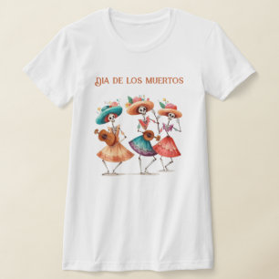 Camiseta Trío de Calavera Bailando Día de los Muertos
