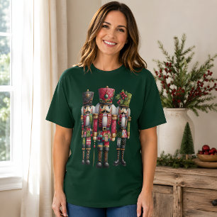 Camiseta Trío de Cascanueces Navideños de Patchwork Caprich