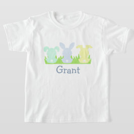Camiseta Trío de conejo de Pascua, niños de color de agua p